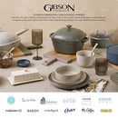 Gibson Home Rockaway 12-Piece Round Stoneware Dinnerware Set, Service for 4 – Blue Plates and Bowls, Microwave & Dishwasher Safe