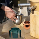 Handwashing demonstration featuring Majestic wash cups in use.