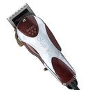 Wahl Professional 5-Star Magic Clip corded hair clipper with silver and burgundy body.