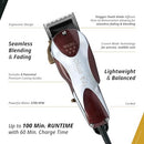 Close-up of Wahl Magic Clip showing features like lightweight design and ergonomic grip.