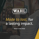 Wahl Professional branding graphic with the slogan “Made to last, for a lasting impact.”