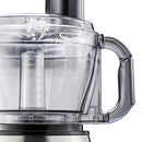 Side view of the Brentwood food processor showing the clear handle and locking mechanism.