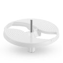 White replacement disc carrier attachment with center metal post for Braun food processors