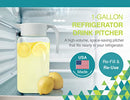 Arrow Home Products 1 Gallon Plastic Pitcher with Lid - Clear Plastic Pitcher for Refrigerator, Fill with Cold Drinks - BPA Free, Space-Saving Rectangular Design - Fill with Lemonade, Milk, Juice
