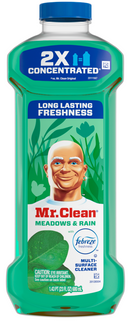 Mr. Clean with Febreze Meadows and Rain multi-surface cleaner bottle, 23 fl oz