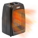 EZ-HEAT Electric Ceramic Portable Space Heater with Thermostat and Fan, Built-in Overheat Sensor, and Safety Tip-Over Switch, ST-MTPTC113