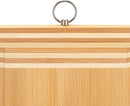 Natural bamboo cutting board with drip edge 12x8 inch
