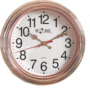 8.9-inch round copper wall clock with silent movement and modern design on a white background.