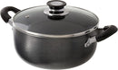 Uniware 5-quart non-stick aluminum pot with glass lid and side handles, shown on a white background.