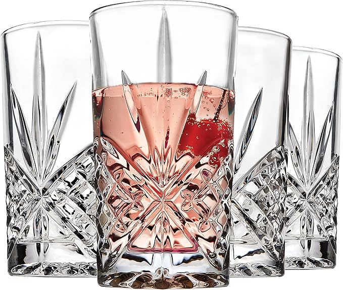 Crystal Highball Glasses- Set of 4