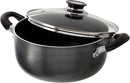 Uniware 5-quart non-stick aluminum pot with glass lid and side handles, shown on a white background.