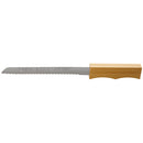 Wooden challah tray with engraved border and matching serrated knife