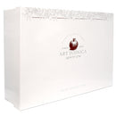 Glass challah tray presented in branded Art Judaica gift box