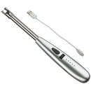 Electric lighter shown with USB charging cable connected for recharging