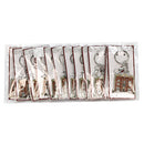 A bunch of keychains with an illustration of 770 on the front all next to each other on a white background
