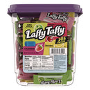 Container of Assorted Laffy Taffys on a white background