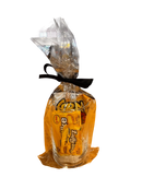 image of clear glass with yellow shalach manos 