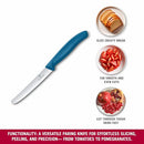 Victorinox Swiss Classic 11cm Serrated Tomato Blade, Blue