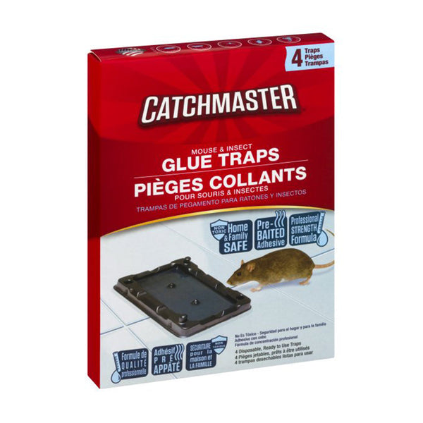 Mouse & Insect Glue Traps, Baited, 4-Pk.
