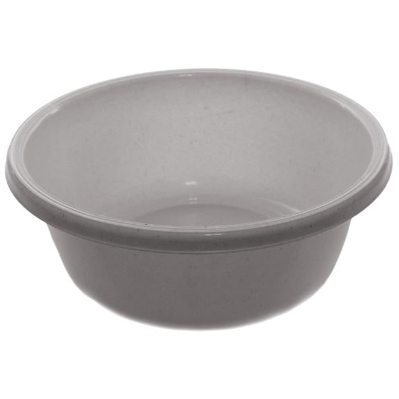 Round Plastic Wash Basin 11.25 inch White with Dots