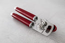 Empire Red stainless steel can opener with ergonomic handles and built-in bottle opener