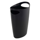 Superio Slim Bathroom Trash Can 2 Gallon Black Plastic Small Compact Waste Basket for Bedroom, Dorm, Under Office Desk Dustbin