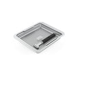 Yukon Glory BBQ 'N Serve Wide Basket Set, featuring a large perforated grill basket with a detachable handle and a solid serving tray.