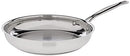 Cuisinart 10-inch stainless steel open skillet with riveted handles shown on a white background.