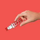 A small clear bottle of SodaStream Bubly Drops in the Strawberry flavor with a red label and cap.