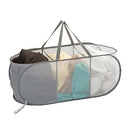 Woolite 360 3 Compartment Laundry Sorter, Portable Carrying Handles, Collapsible Design, Grey Pop Up Hamper