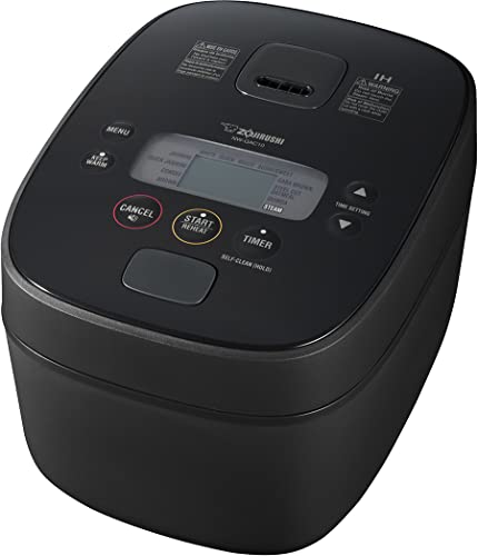 Zojirushi NW-QAC10 Induction Rice Cooker and Warmer, 5.5 Cup Capacity, Black, 9.25 x 12.25 x 7.88