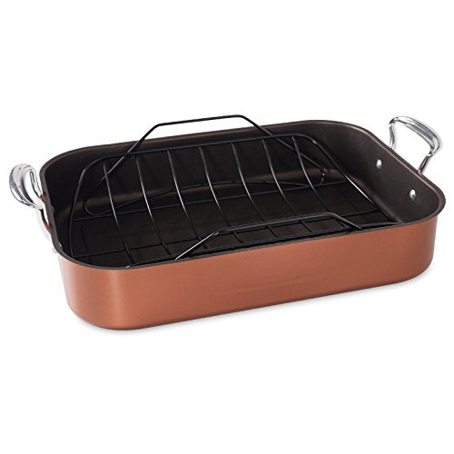 Nordic Ware Turkey Roaster with Rack, Copper