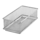 Mesh Organize Basket 12x3 Inch Silver