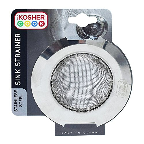 Stainless Steel Kitchen Sink Strainer – Durable Construction, Wide Rim – Drains Water Fast and Efficiently - Color Coded Kitchen Tools by The Kosher Cook