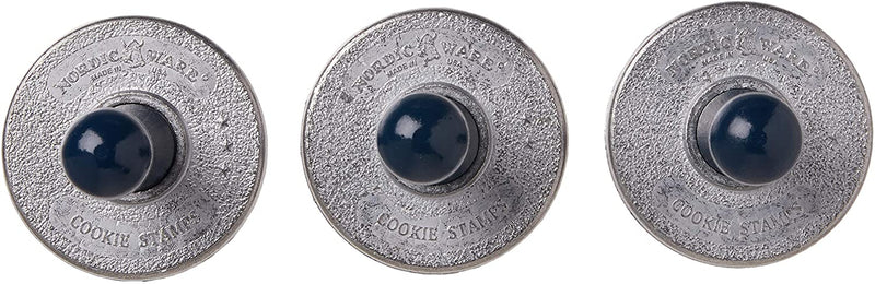 Nordic Ware Starry Night Cast Cookie Stamps, 3-inch rounds, Silver