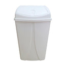 Plastic Swing Trash Bin 25 Liter, White
