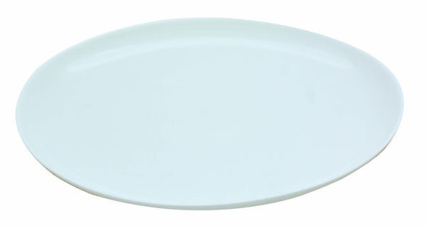 13" Opal White Glass Oval Dinner Plate