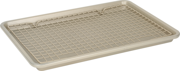 15"X11" Heavy Duty Non Stick Cookie Sheet with Cooling Rack