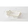 Pampa Bay Porcelain Rectangular Baking Dish, Golden Handles