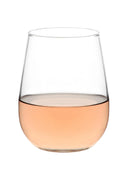 Transparent 16 oz stemless drinking glass set of 6