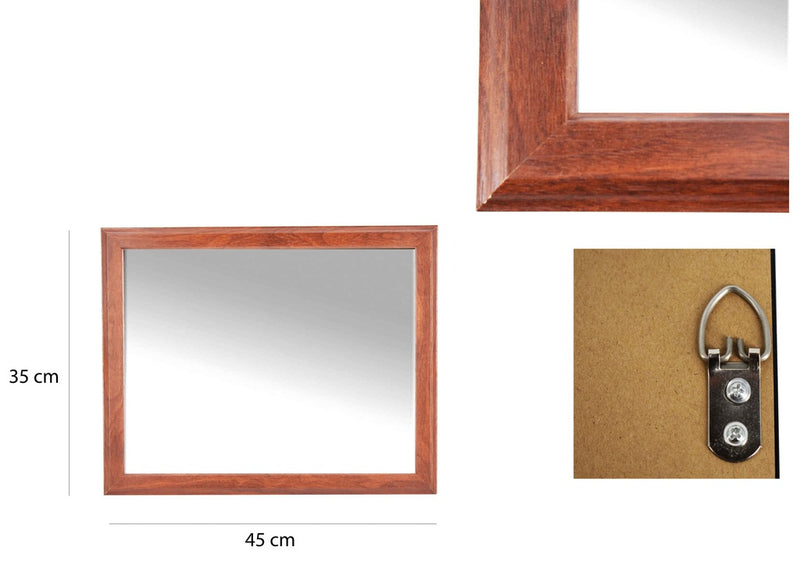 14" X 18" Mahogany Flat Mirror