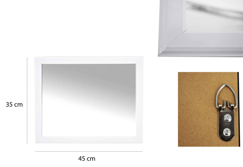 14" X 18" White Flat Mirror