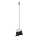 Grey Superio Upright Broom standing upright on a white background.
