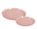 7.5" Modern Walled Rose Transparent Round Plate 10 Pack