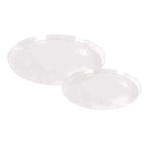 10.25" Modern Walls Transparent White Dinner Round Plate