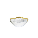 Bowl White Porcelain Flower Shaped  With Gold Rim