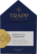 Trapp No. 8 Fresh Cut Tuberose's house-shaped gift box packaging, on a white background.