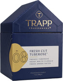 Trapp No. 8 Fresh Cut Tuberose's house-shaped gift box packaging, on a white background.
