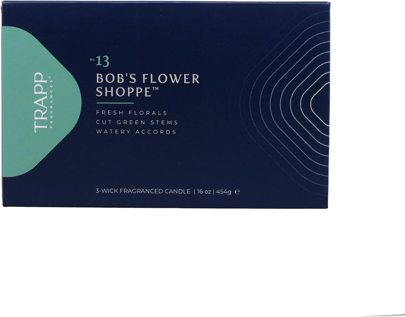 Trapp Candle No. 13 Bob's Flower Shoppe Candle, 3 Wick 16oz Candle