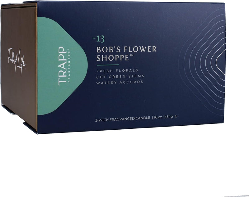Trapp Candle No. 13 Bob's Flower Shoppe Candle, 3 Wick 16oz Candle